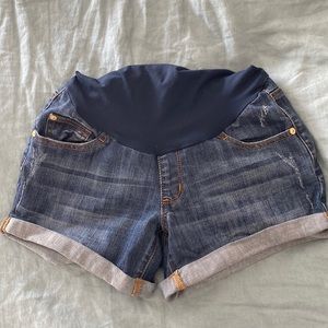 Ripe Maternity Denim Shorts with Full Panel XS